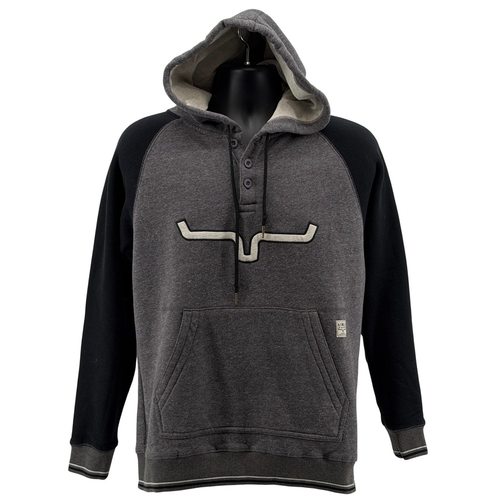 Kimes Ranch Hoodie Mens Medium Pullover Fleece Western Graphic Logo Rodeo